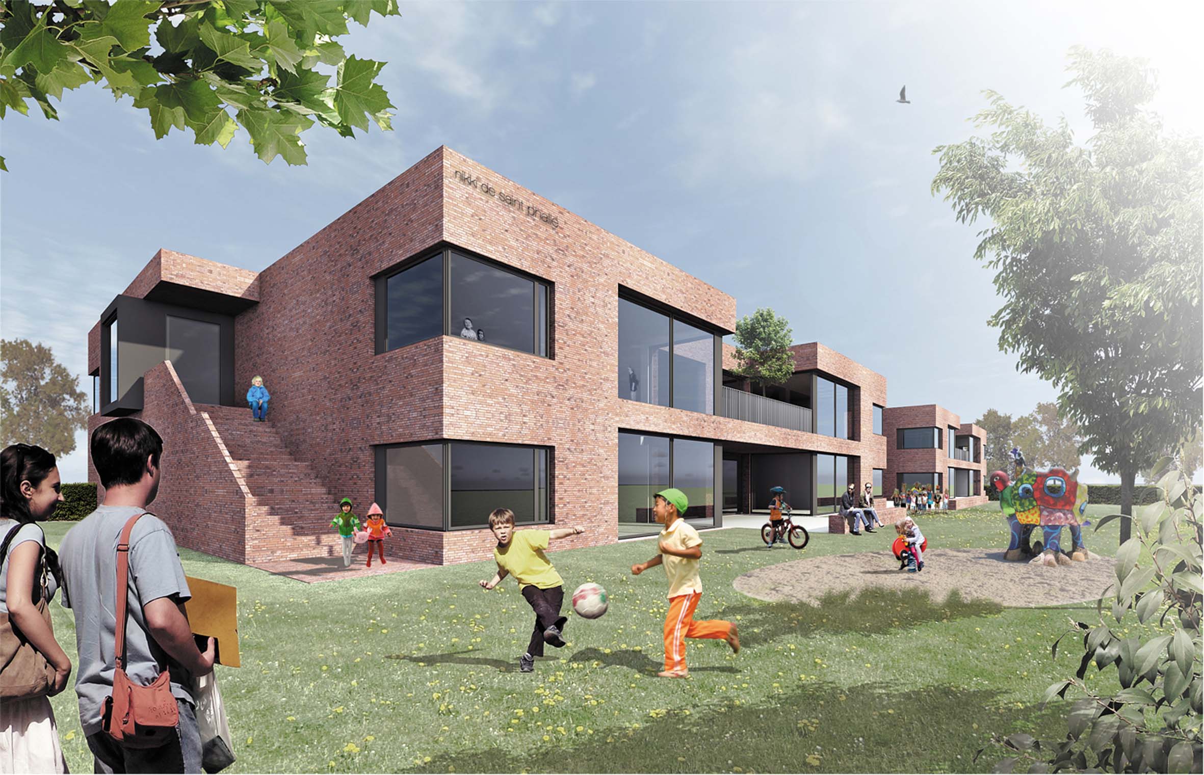 So soll er aussehen: der zweigeschossige Neubau der UKM-Kindertagesstätte.